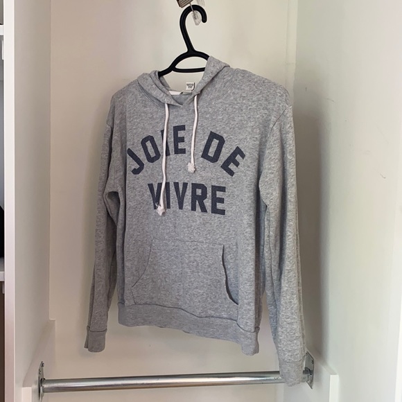 Forever 21 small grey Joie de vivre hoodie - Picture 1 of 2